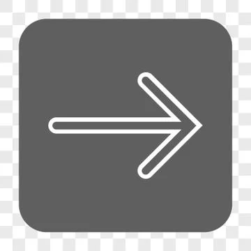 Arrow Right Rounded Square Button Illustrazione stock