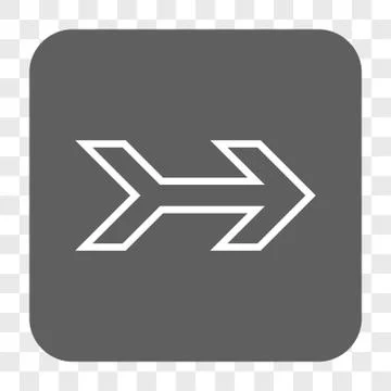 Arrow Right Rounded Square Button Illustrazione stock