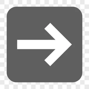 Arrow Right Rounded Square Button Illustrazione stock