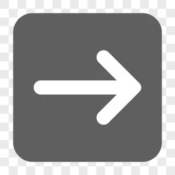 Arrow Right Rounded Square Button Illustrazione stock