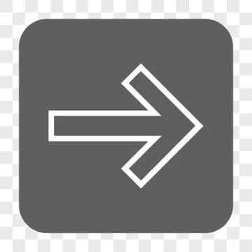 Arrow Right Rounded Square Button Illustrazione stock