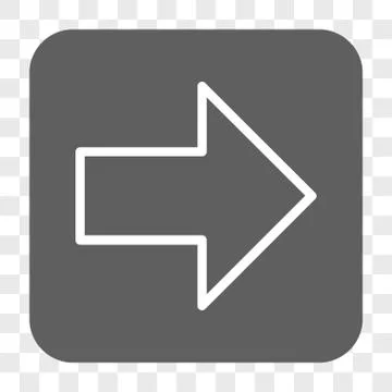 Arrow Right Rounded Square Button Stock Illustration