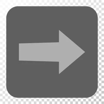 Arrow Right Rounded Square Button Illustrazione stock