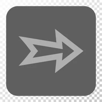Arrow Right Rounded Square Button Illustrazione stock