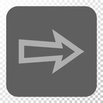 Arrow Right Rounded Square Button Illustrazione stock