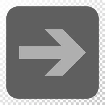 Arrow Right Rounded Square Button Illustrazione stock