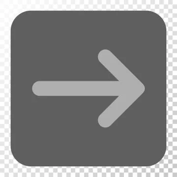 Arrow Right Rounded Square Button Illustrazione stock