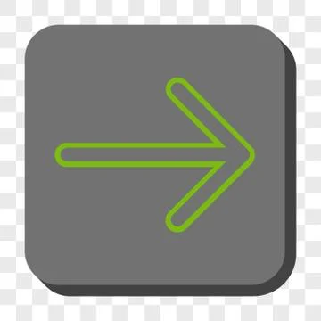 Arrow Right Rounded Square Button Illustrazione stock