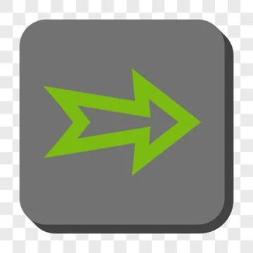 Arrow Right Rounded Square Button Illustrazione stock