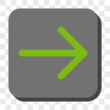 Arrow Right Rounded Square Button Illustrazione stock