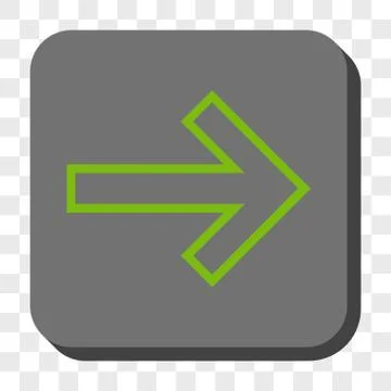 Arrow Right Rounded Square Button Illustrazione stock