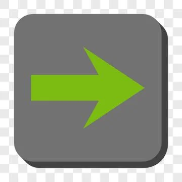 Arrow Right Rounded Square Button Illustrazione stock