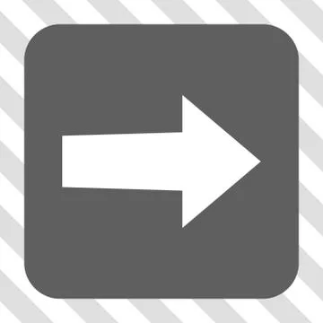 Arrow Right Rounded Square Button Illustrazione stock