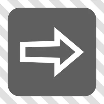 Arrow Right Rounded Square Button Illustrazione stock