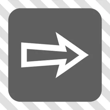 Arrow Right Rounded Square Button Illustrazione stock