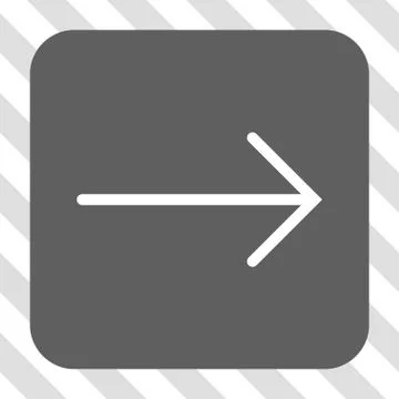 Arrow Right Rounded Square Button Illustrazione stock