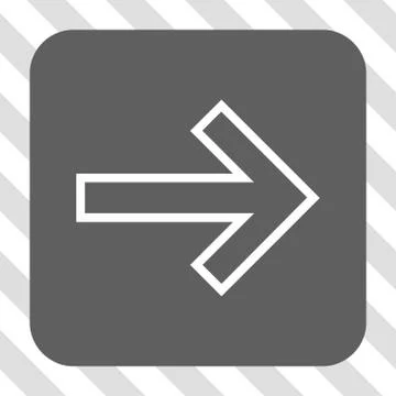 Arrow Right Rounded Square Button Illustrazione stock