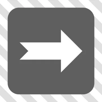 Arrow Right Rounded Square Button Illustrazione stock