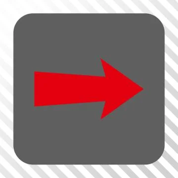 Arrow Right Rounded Square Button Illustrazione stock