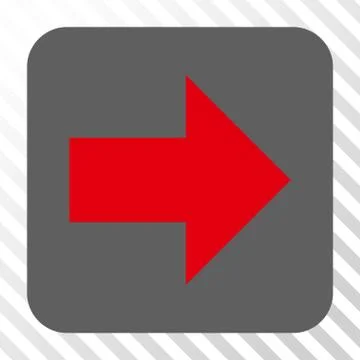Arrow Right Rounded Square Button Illustrazione stock