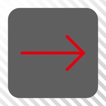 Arrow Right Rounded Square Button Illustrazione stock