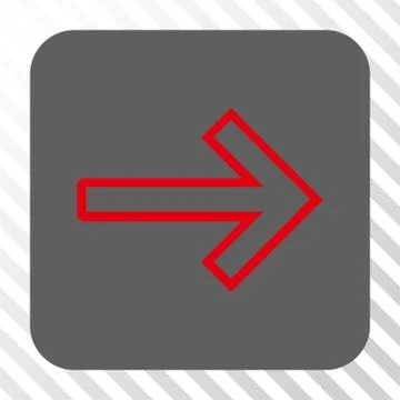 Arrow Right Rounded Square Button Illustrazione stock
