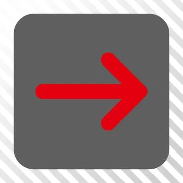 Arrow Right Rounded Square Button Illustrazione stock