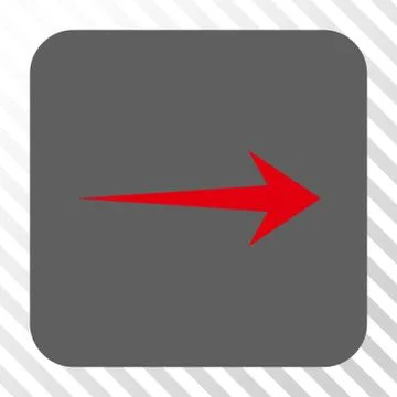 Arrow Right Rounded Square Button Illustrazione stock