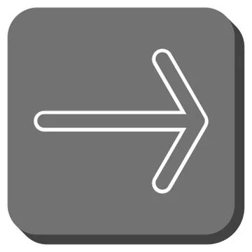 Arrow Right Rounded Square Vector Icon Stock Illustration