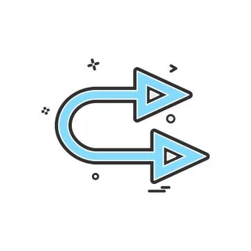 Arrow right same two way icon vector design Stock Illustration