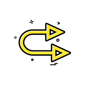 Arrow right same two way icon vector design Stock Illustration