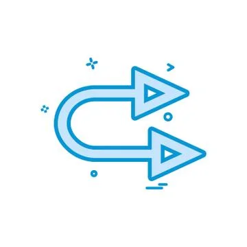 Arrow right same two way icon vector design Illustrazione stock