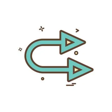 Arrow right same two way icon vector design Stock Illustration