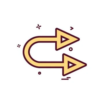 Arrow right same two way icon vector design Stock Illustration