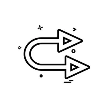 Arrow right same two way icon vector design Stock Illustration