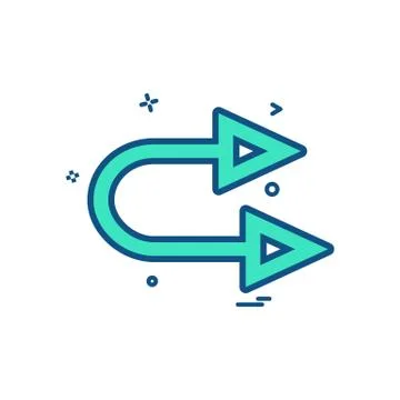 Arrow right same two way icon vector design Stock Illustration