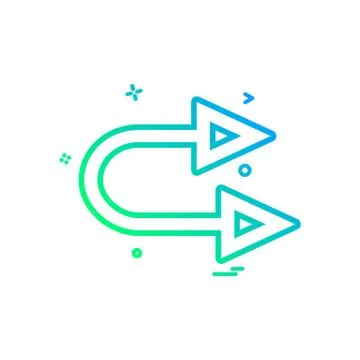 Arrow right same two way icon vector design Stock Illustration