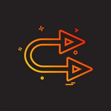 Arrow right same two way icon vector design Stock Illustration