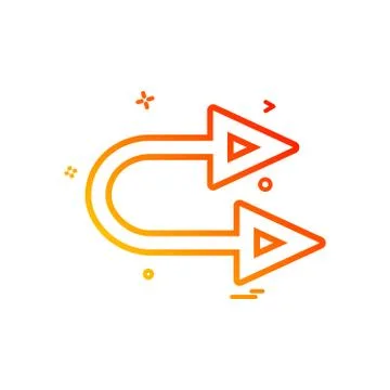Arrow right same two way icon vector design Stock Illustration