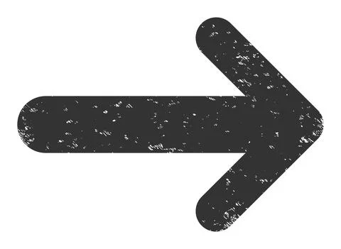 Arrow Right Scratched Icon Vector 스톡 일러스트