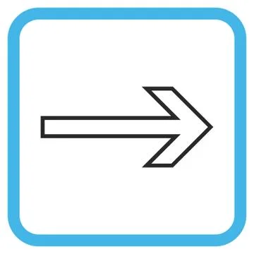 Arrow Right Vector Icon In a Frame 스톡 일러스트