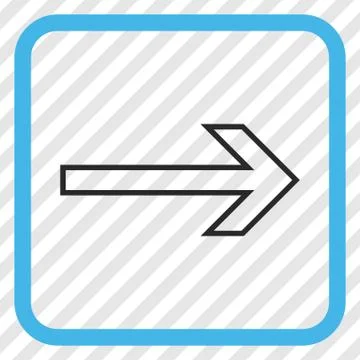Arrow Right Vector Icon In a Frame Stock Illustration