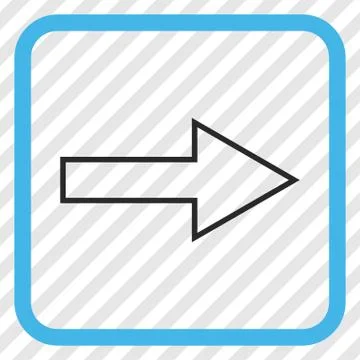 Arrow Right Vector Icon In a Frame Stock Illustration