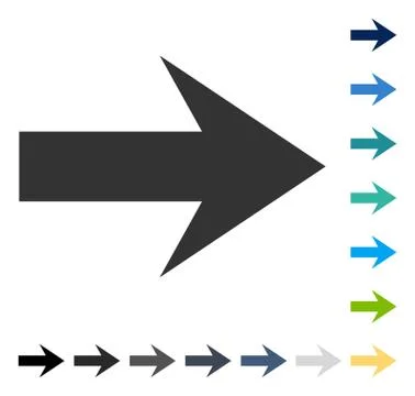 Arrow Right Vector Icon Stock Illustration