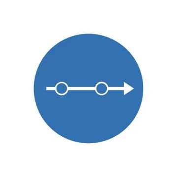 Arrow Right vector rounded icon. Image style is a flat icon symbol inside a Stock Illustration