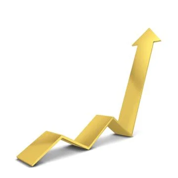 Arrow rising Stock Illustration