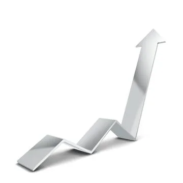 Arrow rising Stock Illustration