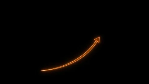Arrow rising transparent channel. Abstract arrow growth chart of economy ic.. Stock Footage 305301188