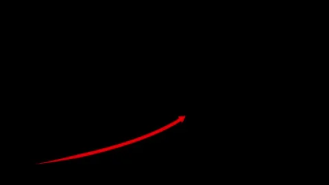 Arrow rising transparent channel. Video stock 307311923