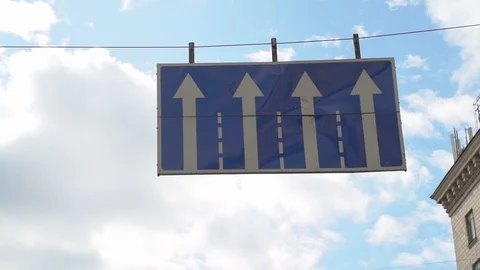 Arrow Road Signs Stock Footage 127258943